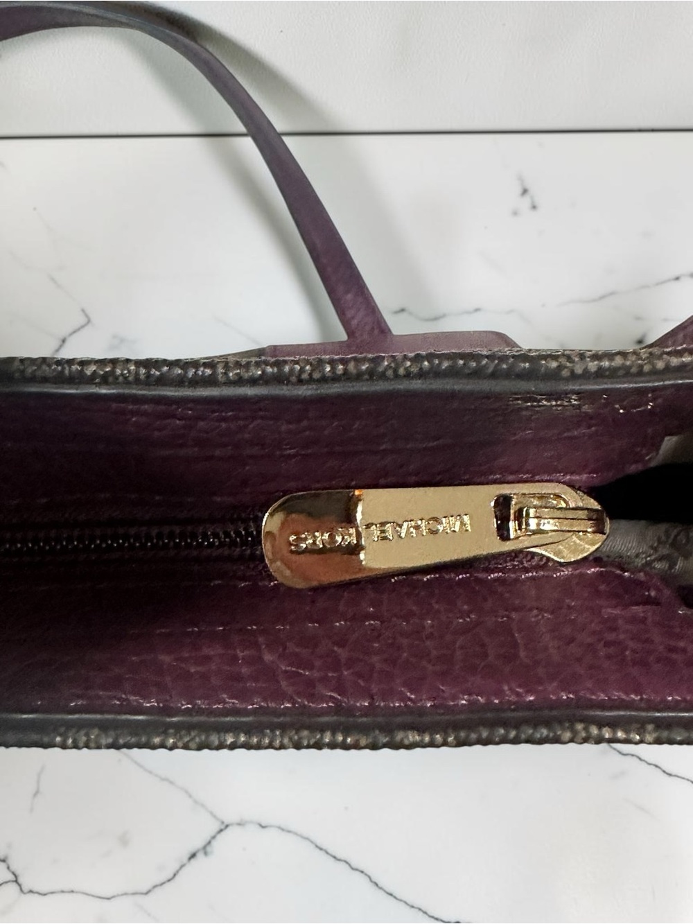 Michael Kors Brown and Plum Signature Crossbody - Picture 10 of 12